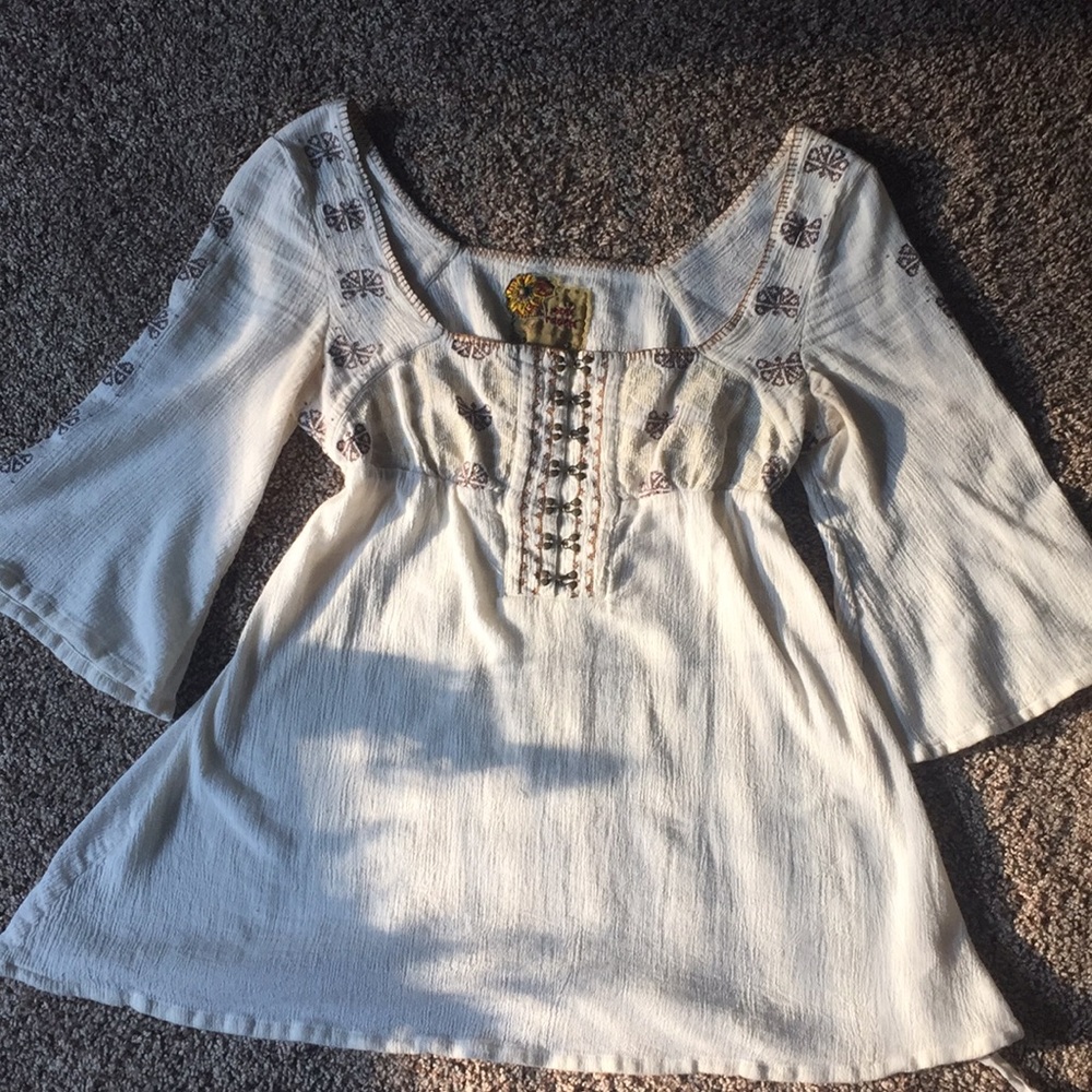 Free People Vintage Peasant Tunic Top Size 4 / Sm